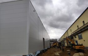 CANPACK w Brzesku - montaż konstrukcji stalowej wraz z obudową